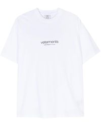 Vetements - Logo Cotton T-Shirt - Lyst