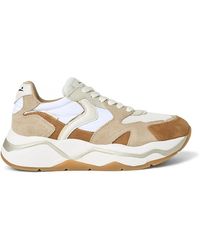 Voile Blanche - Suede-Panelled Mesh Sneakers - Lyst
