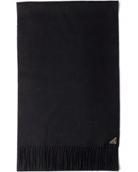Prada - Bufanda Con Flecos Y Logo Triangular - Lyst