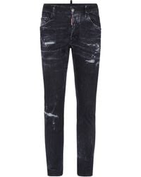 DSquared² - Vaqueros slim de algodón stretch con efecto envejecido - Lyst