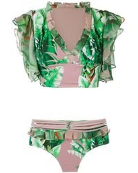 Amir Slama - Top De Bikini Estampado Corto - Lyst