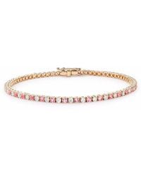 Pragnell - 18Kt Rose Sapphire And Diamond Line Bracelet - Lyst