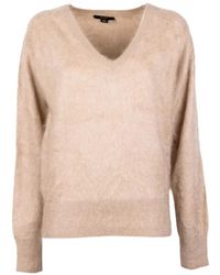 Seventy - Pull En Maille Brossée À Col V - Lyst