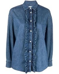 Jacob Cohen - Ruffle-Trim Detail Shirt - Lyst