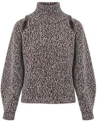 Sessun - Turtleneck Cutout Knit Sweater - Lyst