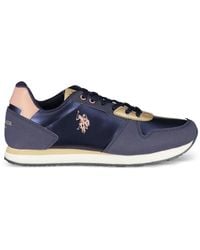 Polo Ralph Lauren - Logo-Print Lace-Up Sneakers - Lyst