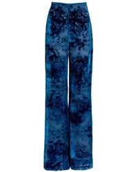 Silvia Tcherassi - Como Devoré-Velvet Trousers - Lyst