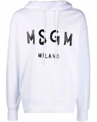 MSGM - Sudadera con capucha y logo estampado - Lyst