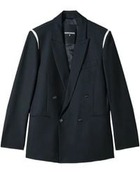 Patrizia Pepe - Blazer Croisé À Bords En Satin - Lyst