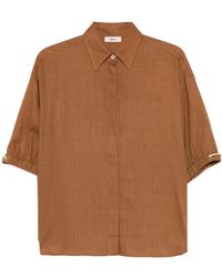 Herno - Blouse Met Elastische Mouwen - Lyst
