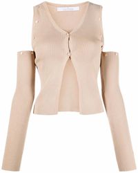 ROKH - Cut-Out Knitted Cardigan - Lyst