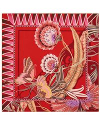 Ferragamo - Schal Aus Seide Mit Grafischem Print - Lyst