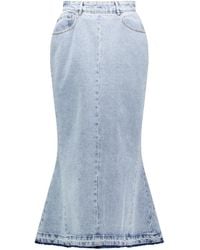 3.PARADIS - Washed-Effect Fishtail Maxi Skirt - Lyst