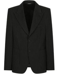 Dolce & Gabbana - Pinstripe Single-Breasted Blazer - Lyst