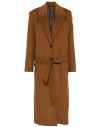The Attico - Cappotto Monopetto Con Cintura - Lyst