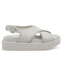 Paloma Barceló - Buckle Leather Sandals - Lyst