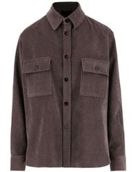 F.it - Corduroy-Effect Flap-Pocket Shirt - Lyst