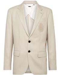 Billionaire - Logo-Patch Single-Breasted Blazer - Lyst