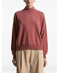 Peserico - High-Neck Embellished-Detail Sweater - Lyst