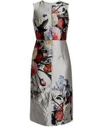 Erdem - Floral Satin Cocktail Dress - Lyst