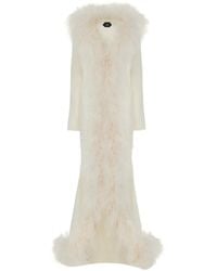 ‎Taller Marmo - Feather-Trim Hollywood Maxi Gown - Lyst