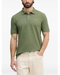 GANT - Logo-Embroidered Piqué Polo Shirt - Lyst