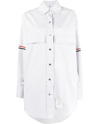Thom Browne - Langes Hemd Mit Rwb-Streifen - Lyst