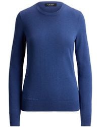 Ralph Lauren - Embroidered-Logo Crew-Neck Sweater - Lyst