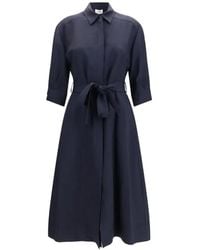 P.A.R.O.S.H. - Midi-Jurk Met Ceintuur - Lyst