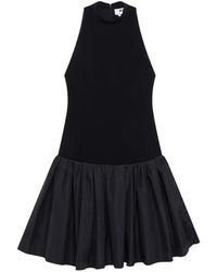 MSGM - Vestido Midi Con Cuello Halter - Lyst