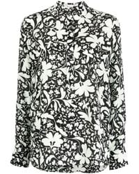 Stella McCartney - Seidenhemd mit Blumen-Print - Lyst