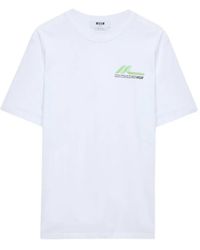 MSGM - T-Shirt À Col Rond - Lyst