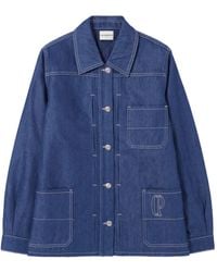 Claudie Pierlot - Jeansjacke mit bestickten Taschen - Lyst