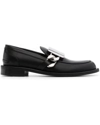 JW Anderson - Logo-engraved Leather Loafers - Lyst