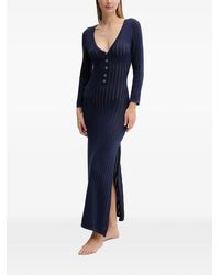 Melissa Odabash - Jade Marine Button V-Neck Dress - Lyst