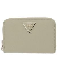 Guess - Laurel Logo-Plaque Zip-Around Wallet - Lyst