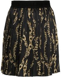 Versace Jeans Couture - Chain Coutureプリント プリーツスカート - Lyst