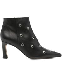 Ángel Alarcón - 65Mm Eyelet-Detail Pointed-Toe Boots - Lyst