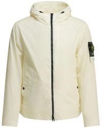 Stone Island - Doudoune À Motif Compass Et Capuche - Lyst