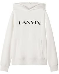 Lanvin - Sudadera Con Capucha Y Logo Bordado - Lyst