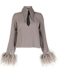 16Arlington - Blouse Michelle À Détails De Plumes - Lyst