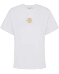Elisabetta Franchi - Jersey T-Shirt With Jewel Logo - Lyst