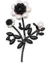 Ermanno Scervino - Floral-Motif Crystal-Embellished Brooch - Lyst
