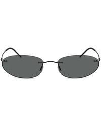 Giorgio Armani - Oval Frame Sunglasses - Lyst