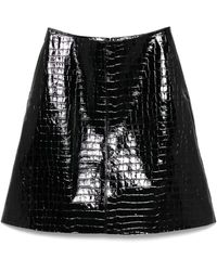 TOTEME - Crocodile-Embossed Skirt - Lyst