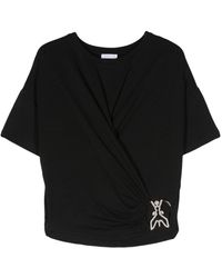 Patrizia Pepe - Camiseta con hebilla del logo - Lyst