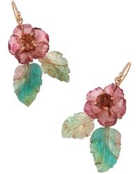 Irene Neuwirth - Flower Leaf ピアス 18kローズゴールド - Lyst