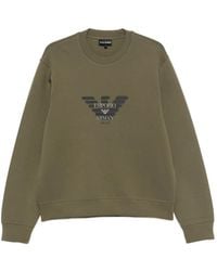 Emporio Armani - Logo Cotton Sweatshirt - Lyst