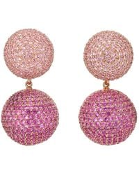 Anabela Chan - Pendientes Bauble en oro vermeil rosa de 18 ct con zafiro - Lyst