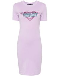 Versace - Mini-jurk Verfraaid Met Stras - Lyst